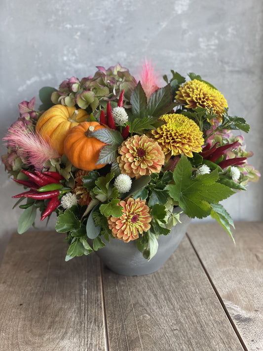 ハロウィーンアレンジ　オレンジ系　パンプキン2個入