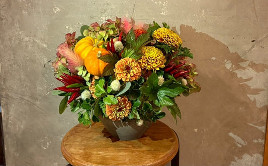 ハロウィーンアレンジ　オレンジ系　パンプキン2個入